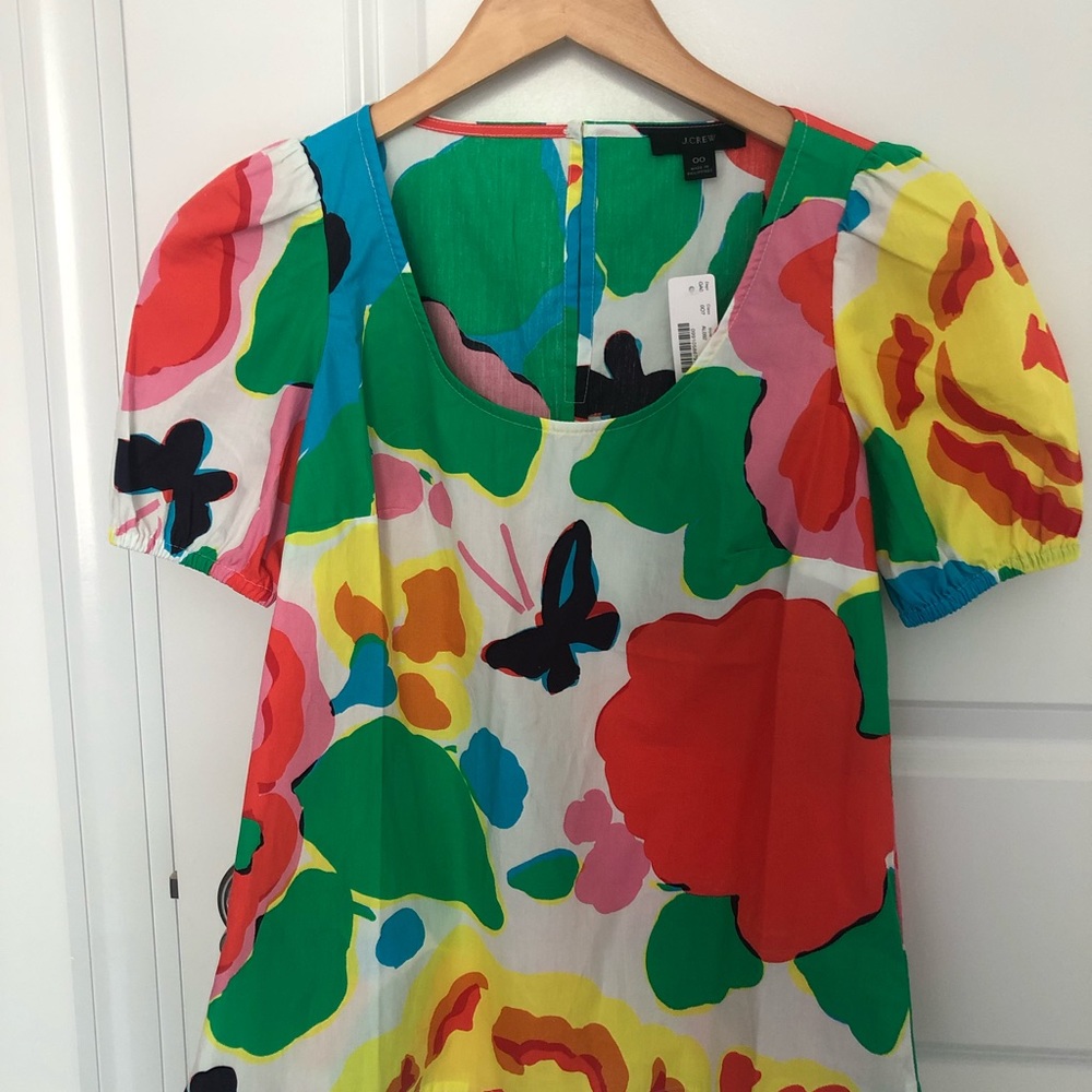 J.Crew cotton puff sleeve blouse